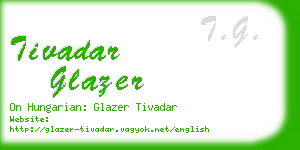 tivadar glazer business card